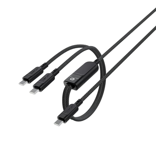 Acefast C5-11 2in1 USB-C/USB-C PD 100W Kabel 480Mb/s Black