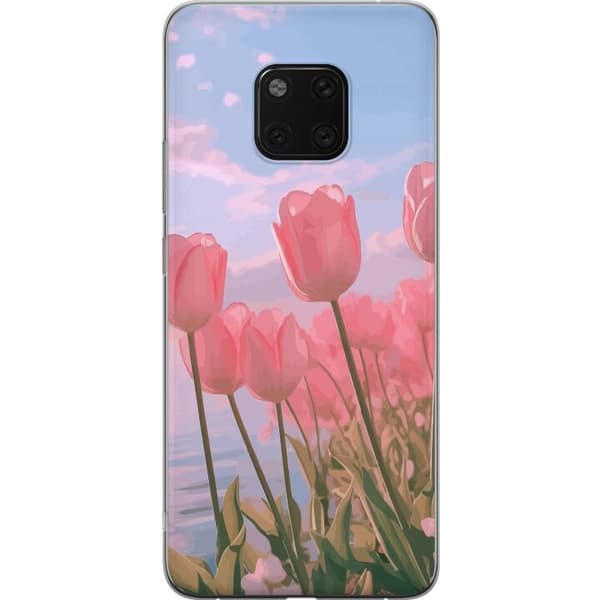 Mobilskal till Huawei Mate 20 Pro med Rosa Tulpaner