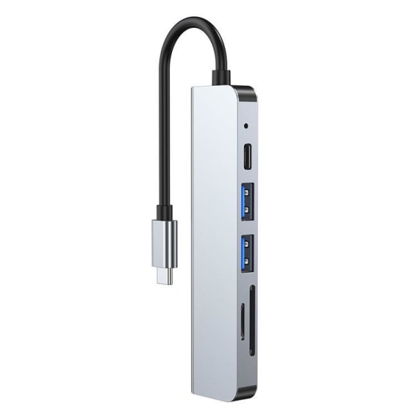 Tech-Protect V4-Hub Adapter 6in1 - Harmaa Grey