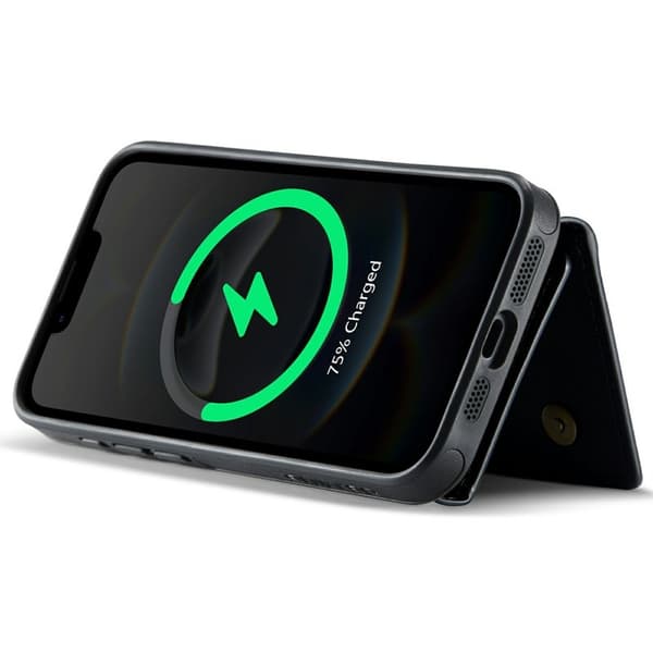 DG.MING M5 Series Mobilskal till iPhone 16e Magnetiskt Konstläder Svart