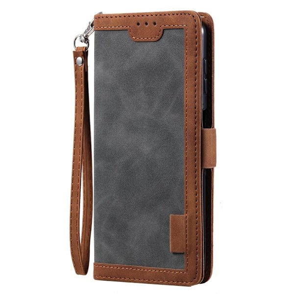Samsung Galaxy S26+ Plånboksfodral RFID-Skydd Konstläder Ställ - Grå