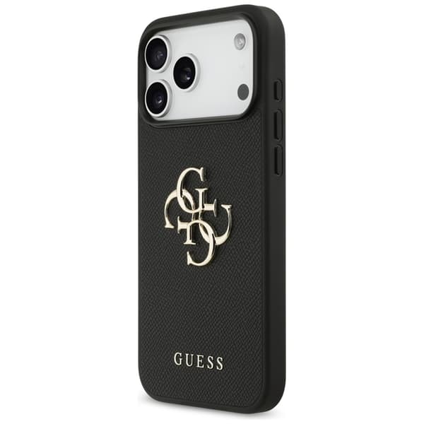 Guess Mobilskal till iPhone 17 Pro Max Grained Classic Logo - Svart Svart