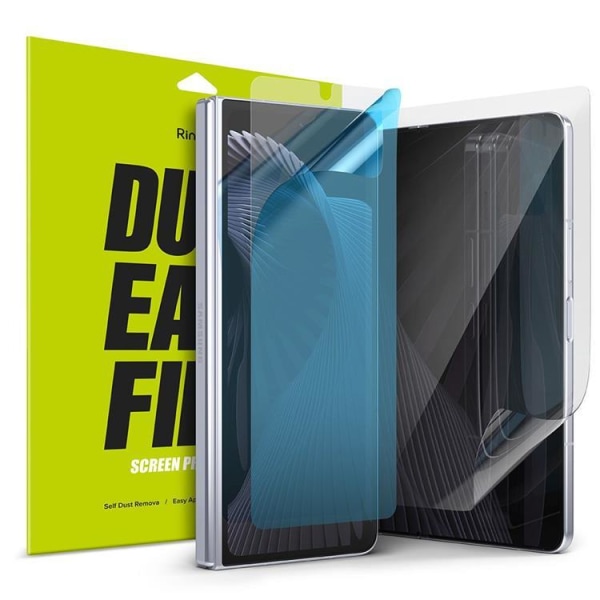 Ringke Galaxy Z Fold 5 karkaistu lasi näytönsuoja Dual Easy Set