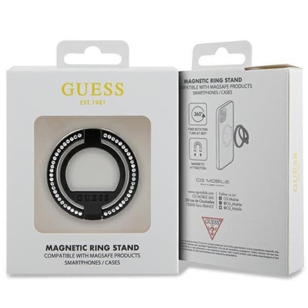 Guess Ringhållare Magsafe Rhinestone - Musta Black