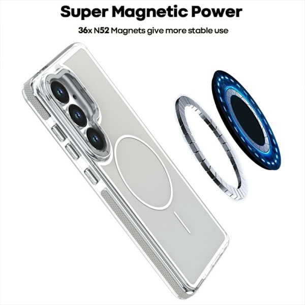 Mobilskal för Samsung Galaxy S26 Plus Magnetiskt Shockproof TPU - Grå