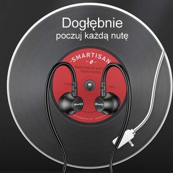AWEI L3 Hörlurar stereo 3,5mm - Svart
