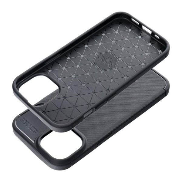 Telefontaske til iPhone 15 Pro Carbon Premium - Sort Black