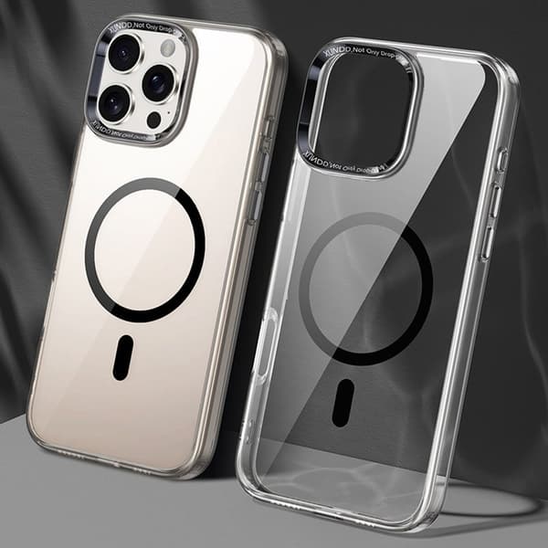 XUNDD Mobilskal till iPhone 16 Pro MagSafe TPU+Acrylic Transparent