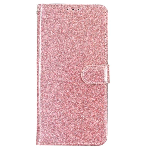 Samsung Galaxy S26 Edge Plånboksfodral Glitter AntiScratch Konstläder Roséguld