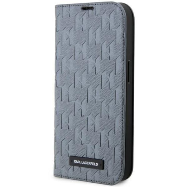 KarlLagerfeld iPhone 14 Pro Max Plånboksfodral Monogram Silver