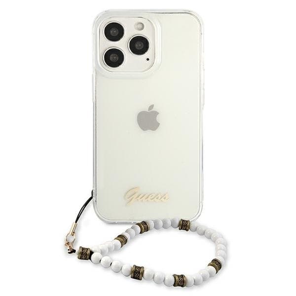 Guess White Pearl Skal iPhone 13 Pro / 13 - Läpinäkyvä Transparent