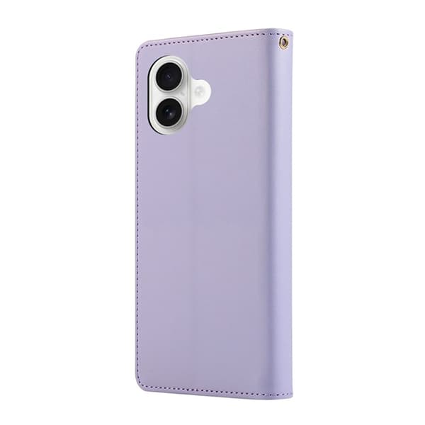 iPhone 17 Plånboksfodral RFID Rhombus Läder - Lila Lila