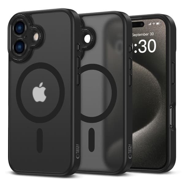 Tech-Protect Mobilskal till iPhone 16 Magsafe Magcam - Matt Svart Svart