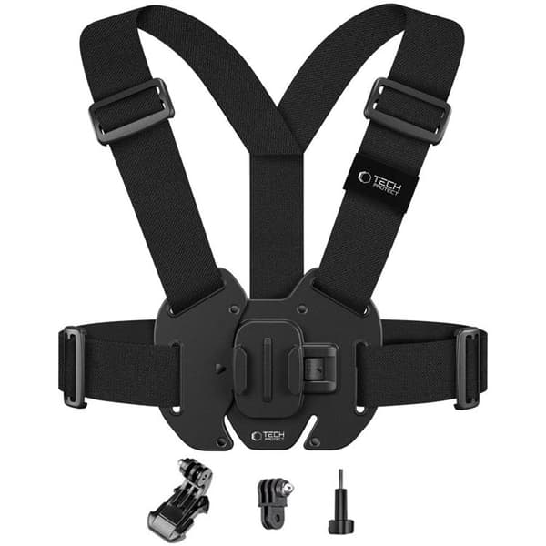 Tech-Protect Brystbeslag GoPro/DJI - Sort Svart