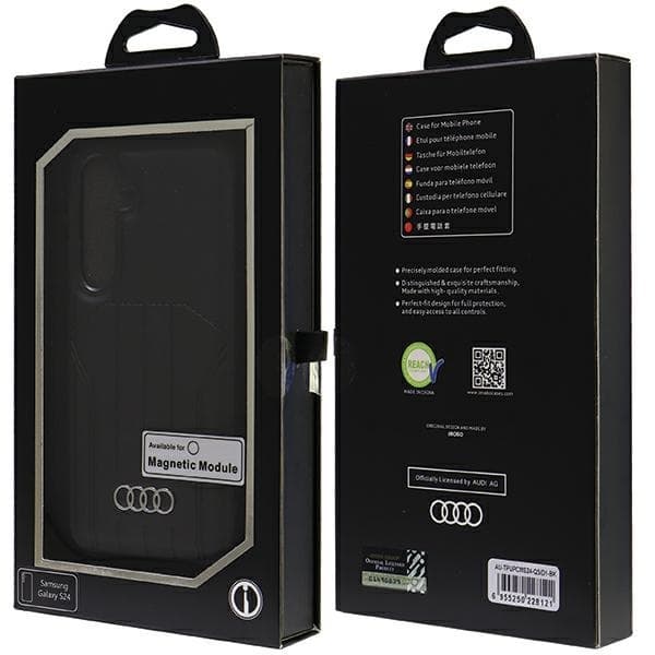 Audi telefontaske til Galaxy S24 MagSafe MagSafe Syntetisk Læder - Sort