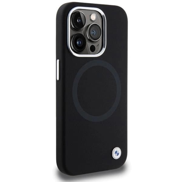 BMW iPhone 15 Pro Mobilskal Magsafe Signature Liquid Silikon - S Black