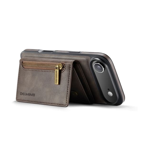 DG.MING M5 Series iPhone Air Plånboksfodral Konstläder Magnetiskt Brun