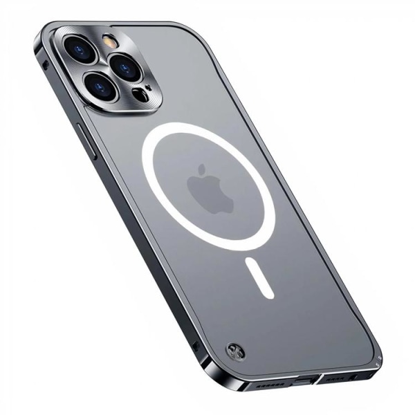 iPhone 13 Case Magsafe Metalramme - Blå