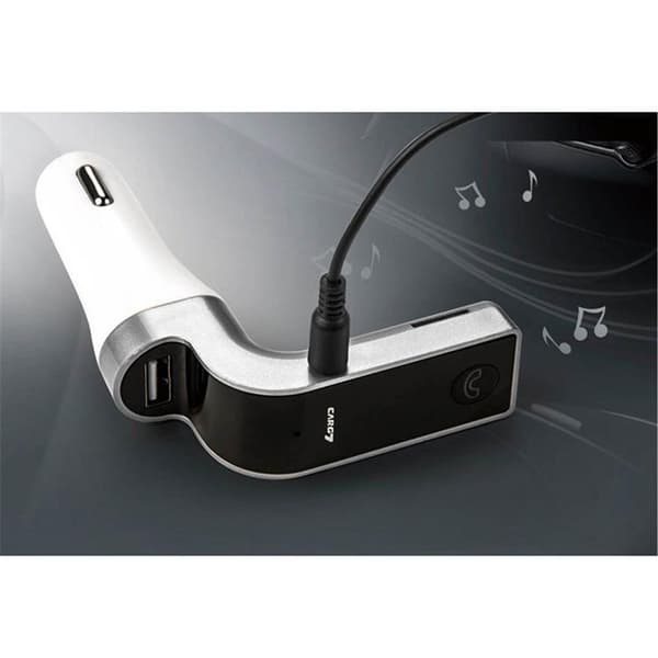 Bil Bluetooth MP3-Spelare FM-Sändare USB-Billaddare G7 - Silver Silver