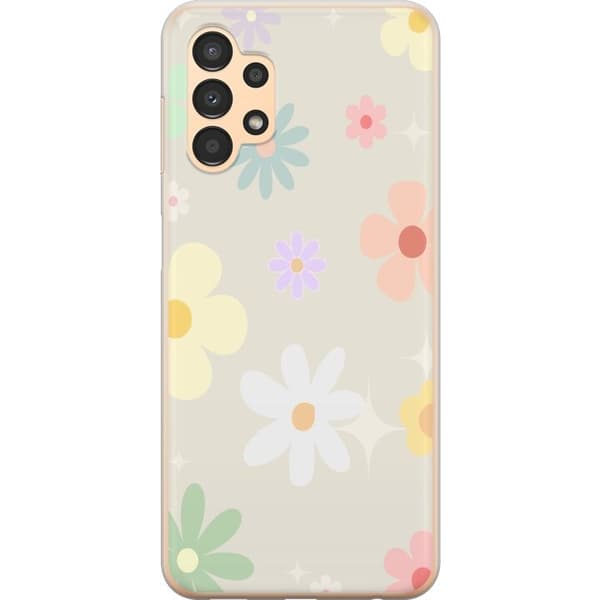 Taske til Samsung Galaxy A13 med fejende blomster