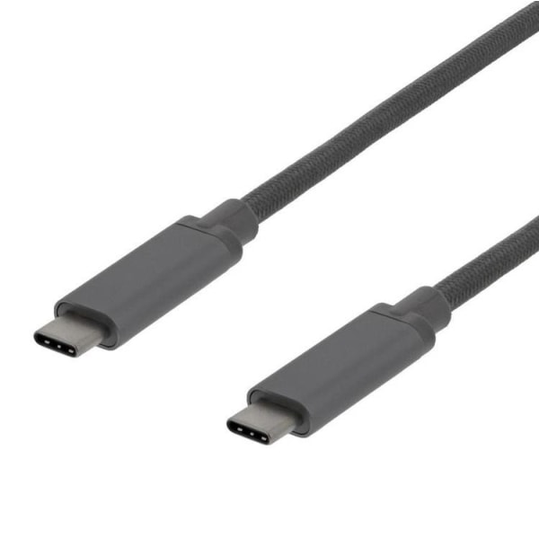 Deltaco PD USB-C till USB-C Kabel 0.5m 60W - Grå
