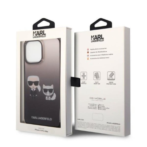 Karl Lagerfeld iPhone 14 Pro Skal Gradient Ikonik Karl & Choupet