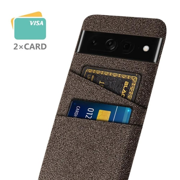 Google Pixel 7 Pro Mobile Cover Card Holder - Brun