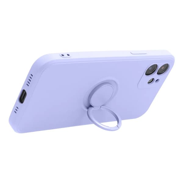 Telefontaske til iPhone 17 Pro Max Silikone Ring - Lilla Lila
