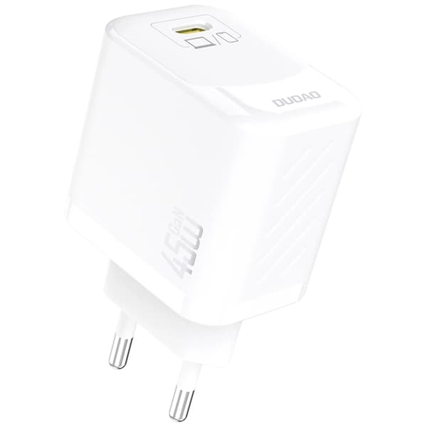 Dudao Snabbladdare 45W USB-C A28 GaN - Vit Vit