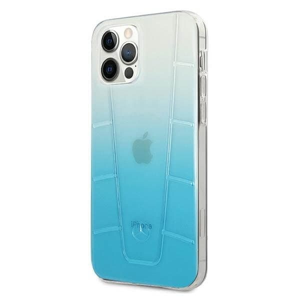 Mercedes Case iPhone 12 & 12 Pro Skal Blå Transparent Line Blå