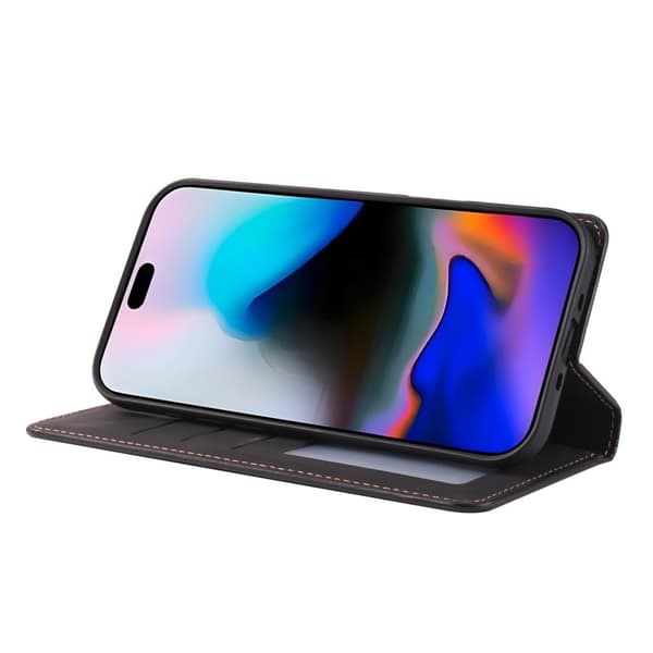 FORWENW iPhone Air Plånboksfodral Konstläder - Svart