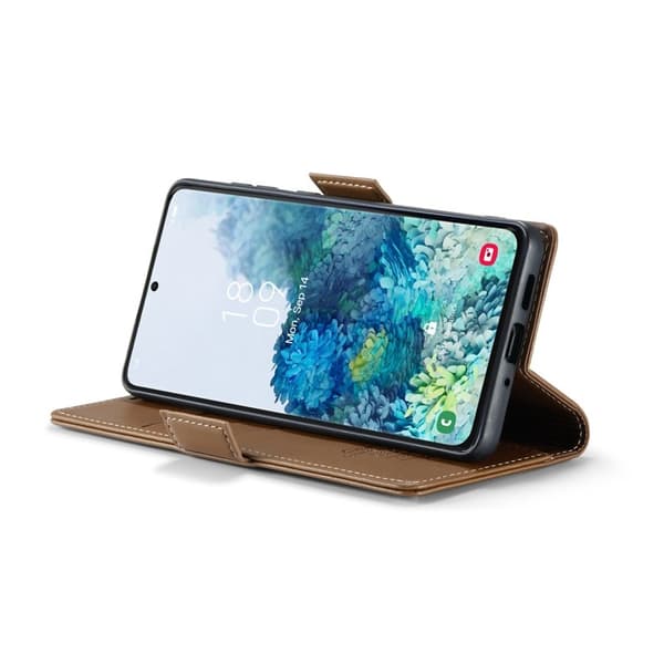 CASEME Plånboksfodral Konstläder för Samsung Galaxy S20 Plus - Brun