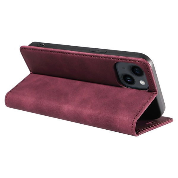 BETOPNICE 003 iPhone 13 mini Plånboksfodral Konstläder - Röd