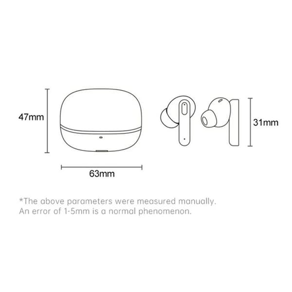 FINEBLUE Stereo TWS Trådlösa Bluetooth Hörlurar In-Ear Dual Mic ANC - Vit