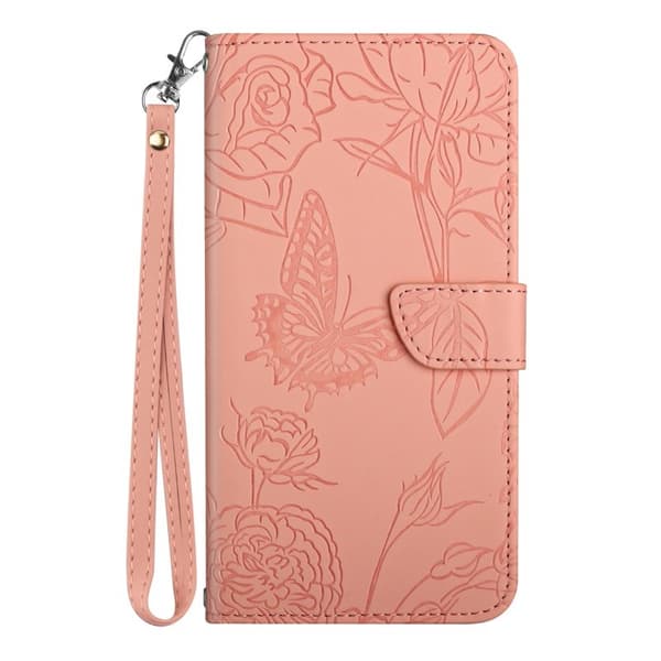 Samsung Galaxy S26 Pro Plånboksfodral Konstläder Blomtryck - Rosa