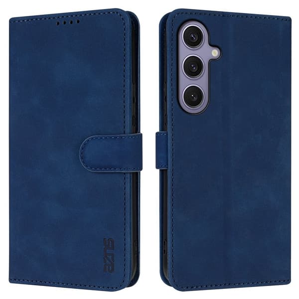 AZNS Samsung Galaxy S25 Plånboksfodral Konstläder - Blå