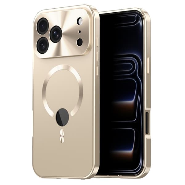 Mobilskal till iPhone 17 Pro Max MagSafe med Skärmskydd - Guld Guld