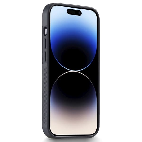 LC.IMEEKE Mobilskal till iPhone 15 Pro Äkta läder - Svart