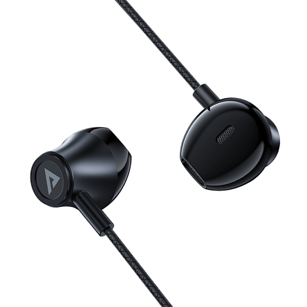 Acefast L2 In-Ear Hörlurar USB-C, mikrofon och fjärrkontroll 1,2 m Svart