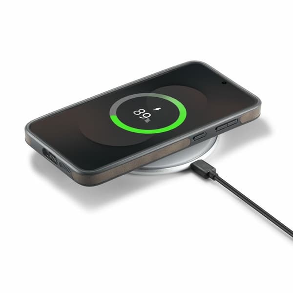DG.MING Mobilskal till Samsung Galaxy S25 FE Anti-Drop Läder Brun