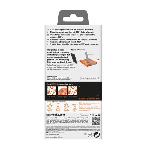 SBS iPhone 16 Plus/15 Plus Härdat Glas Skärmskydd D30 - Svart Svart