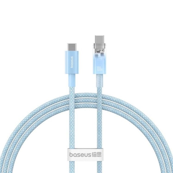 Baseus USB-C til USB-C Kabel 1m 100W - Blå