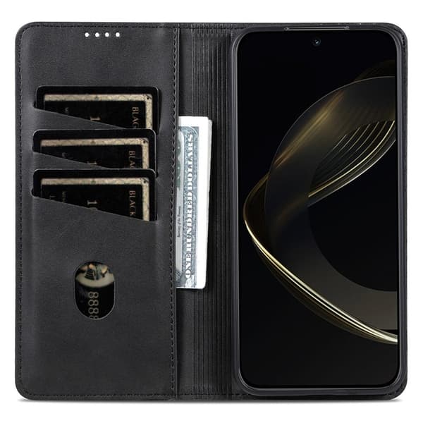 AZNS Xiaomi 15 Pro Plånboksfodral Konstläder - Svart