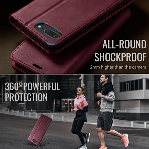 CASEME 033 Mobilskal för iPhone 7 Plus/8 Plus/6 Plus Röd