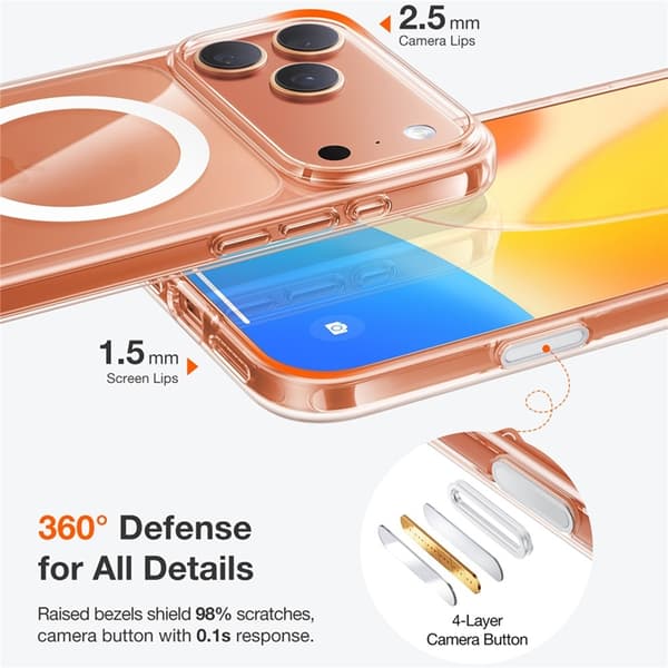 TORRAS Mobilskal till iPhone 17 Pro Max MagSafe - Transparent Transparent