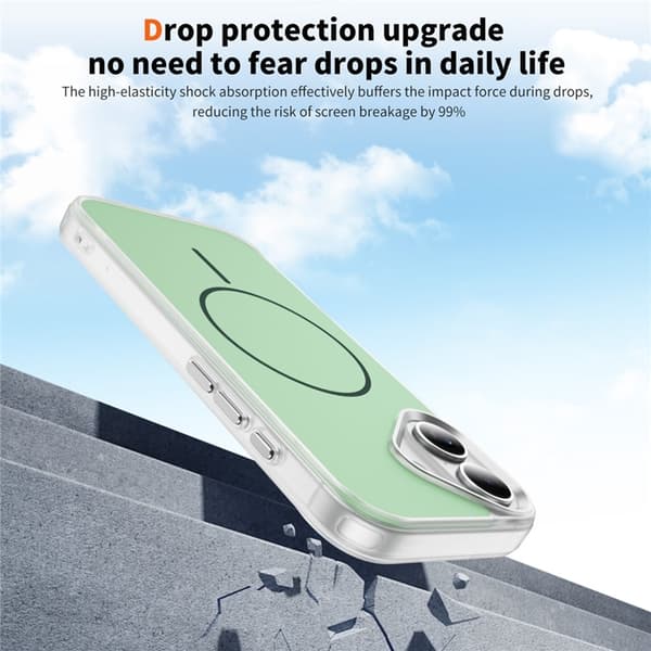 Mobilskal till iPhone 17 MagSafe Skin Touch TPU PC - Grön Grön