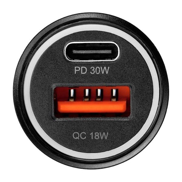 Blue Star Biloplader 30W USB-C+Kabel USB-C Til USB-C 60W - Sort Black
