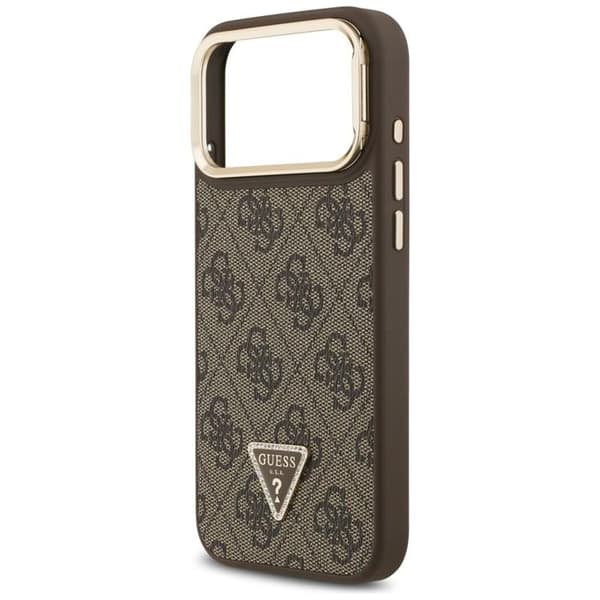 Guess Mobilskal till iPhone 17 Pro Max MagSafe Triangle Logo & Stand Brun
