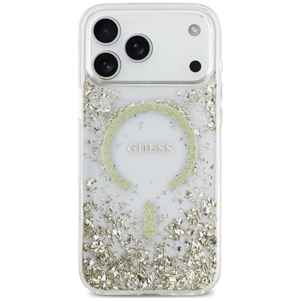 Guess Mobilskal För iPhone 18 Pro/17 Pro Magsafe Resin Bottom Glitter