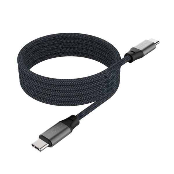 FIXED MAGNETIC 240W USB-C/C trasselfri kabel 2m Svart